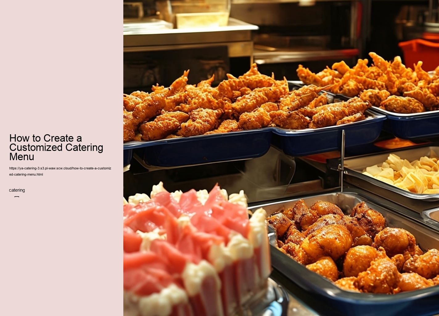 How to Create a Customized Catering Menu